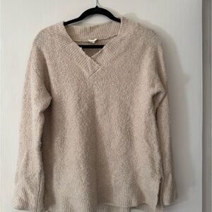 Cozy Cream V-Neck Sweater